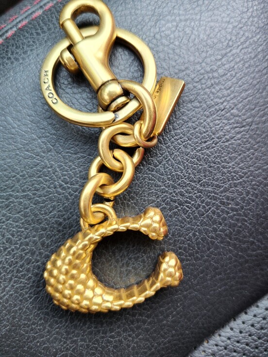 Accessories - Coach Solid Signature C Bag Charm Keychain Key Fob CZ439 Brass Gold!